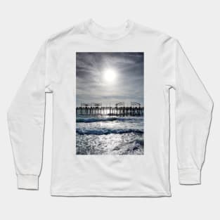 Redondo Beach Pier Sunset Onset Long Sleeve T-Shirt